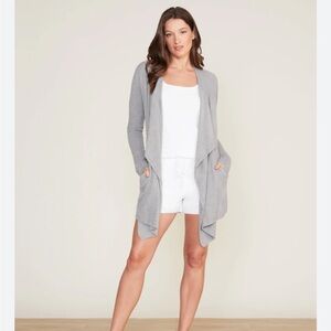 Barefoot Dreams Gray Cozy Open Cardigan